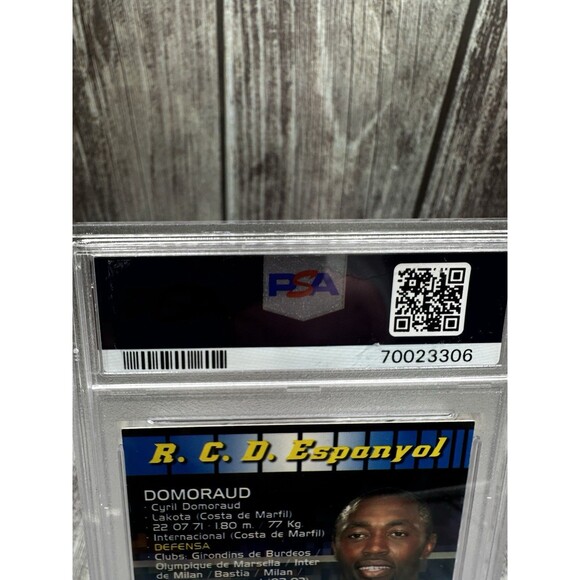 2004 PANINI SPORTS MEGA CRACKS 106  Cyril Domoraud PSA Nm 7 R. C.D, Espanyol| - Picture 8 of 10